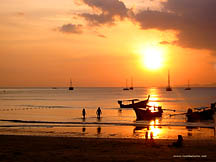 Sunset stroll on West Railey beach, Krabi, Thailand